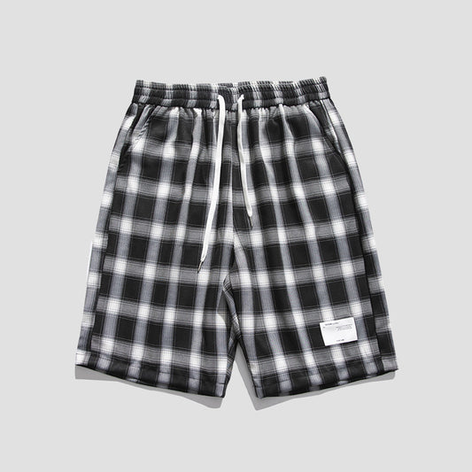 Shorts a Cuadros Negro y Blanco para Hombre - Estilo Tendencia