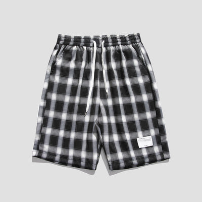 Shorts a Cuadros Negro y Blanco para Hombre - Estilo Tendencia