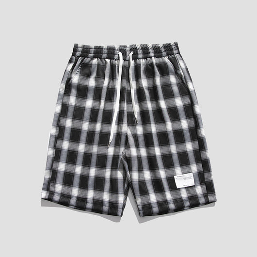 Shorts a Cuadros Negro y Blanco para Hombre - Estilo Tendencia