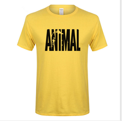 Camiseta de Algodón Puro para Hombre - Estampado Animal Alphabet, Diseño Casual de Verano - Image 8