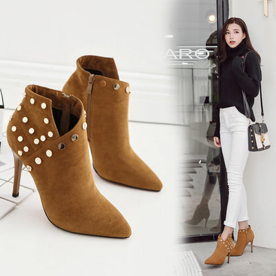 Botas Stiletto de Tacón Alto con Punta Afilada
