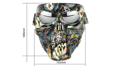 Máscara Cráneo para Motociclista con Gafas Integradas - Image 29