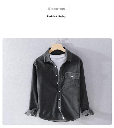 Camisa Suelta de Manga Larga para Hombre - Image 13
