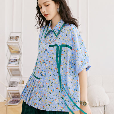 Cardigan Estampado Manga Corta Dulce y Moderno para Mujer - Image 2
