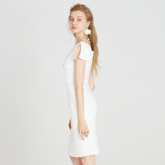 Vestido Blanco con Abertura Lateral - Image 3