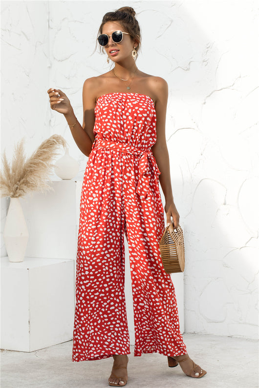 Jumpsuit Ancho con Estampado de Corazones y Encaje - Image 4