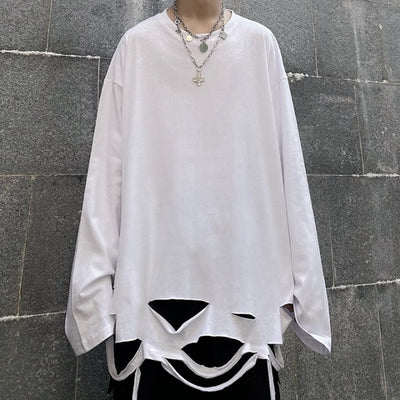 Camiseta Larga Ajustada con Detalles Calados - Manga Larga - Image 4
