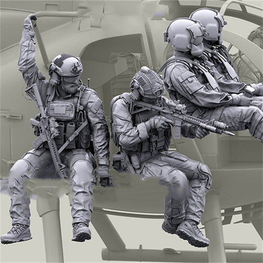 Figura Militar Moderna - Conjunto de 6 Soldados sin Resina - Image 6