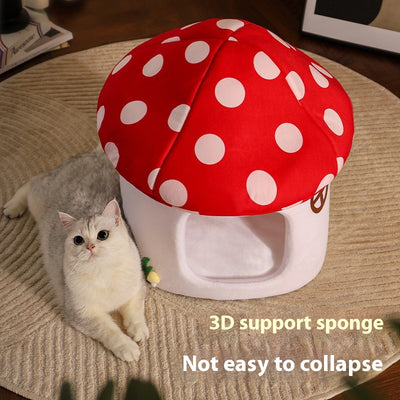 Cama Semiencerrada para Gatos Cuatro Estaciones - Diseño Acogedor - Image 3