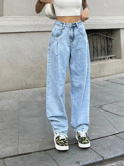 Jeans Retro Cintura Alta Mujer - Corte Holgado y Casual - Image 9