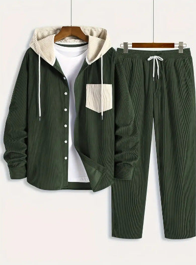 Sudadera con Capucha Waffle Texturizada - Conjunto Dos Piezas Moderno - Image 6