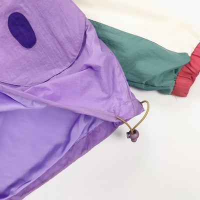 Chaqueta Suéter con Cuello Alto y Parche de León - Diseño de Combinación de Colores Moderno - Image 11