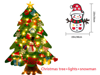 Árbol de Navidad DIY de Fieltro Infantil con Luces LED - Image 23