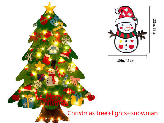 Árbol de Navidad DIY de Fieltro Infantil con Luces LED - Image 23