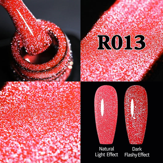 Esmalte de Uñas Gel Rojo Navideño con Brillo Reflectante UV - Image 6