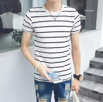 Playera a Rayas Casual para Hombre - Image 22