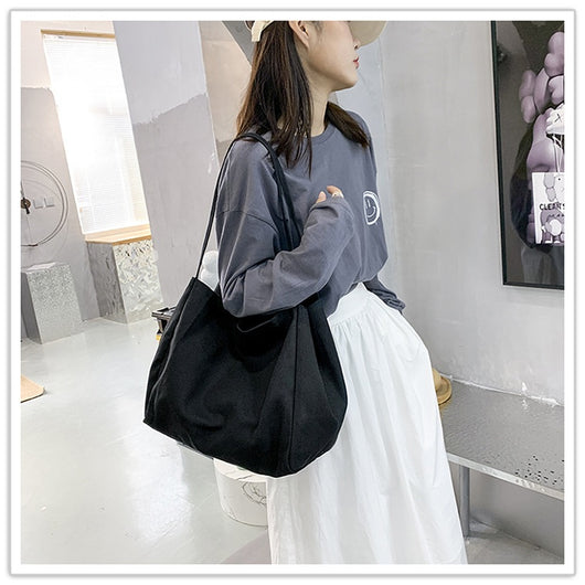Bolsa de Compras Artística de Lona Grande con Capacidad Amplia - Image 9