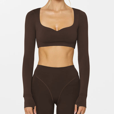 Top Deportivo de Manga Larga con Banda Abdominal para Yoga y Ejercicio - Image 8