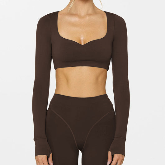 Top Deportivo de Manga Larga con Banda Abdominal para Yoga y Ejercicio - Image 8