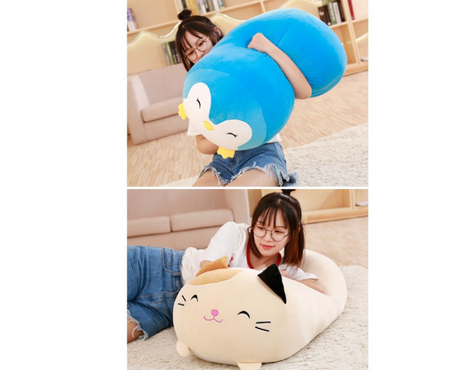 Almohada Larga de Algodón Suave con Relleno de Plumón Premium - Image 3