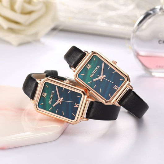 Reloj Cuadrado Retro para Mujer Verde - Elegancia Clásica - Image 7
