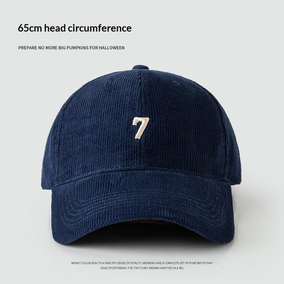 Gorra de Béisbol Pana Ancha Elegante y Versátil para Hombre