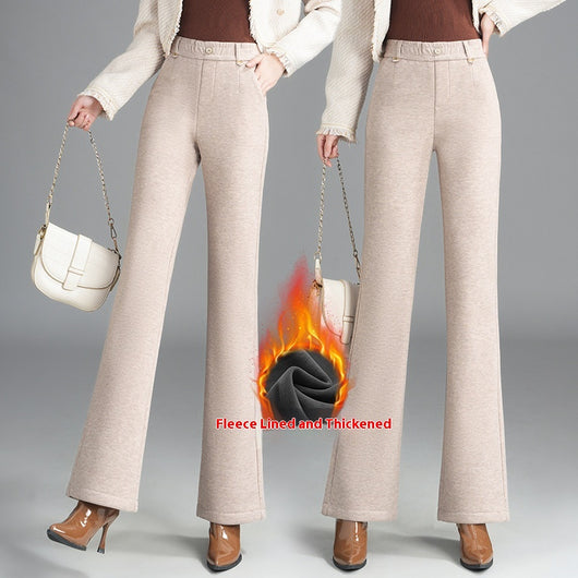 Pantalones Flare Slim Forrados en Fleece - Estilo Casual y Cómodo - Image 4