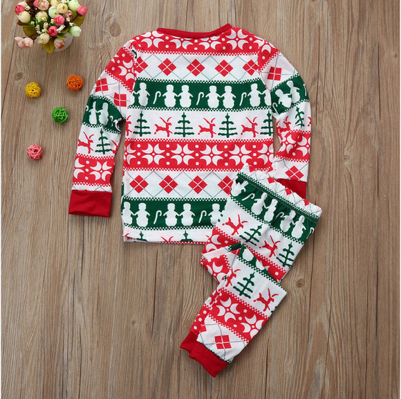 Pijama Navideño Estampado Manga Larga para Familia