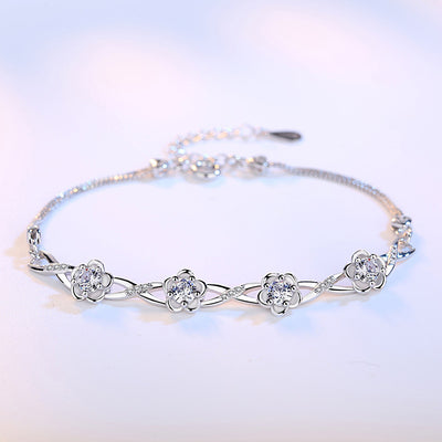 Pulsera de Plata con Flor de Durazno - Image 3