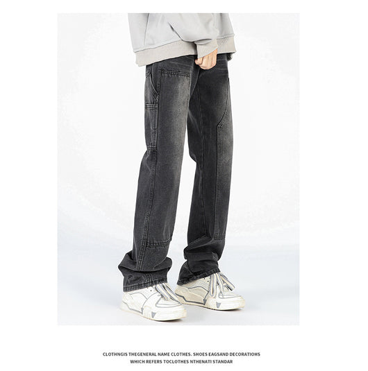 Jeans de Corte Acampanado Estilo Logging Americana para Hombre - Image 15