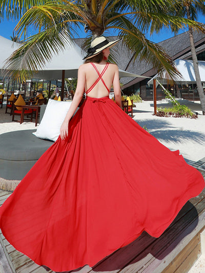 Vestido Rojo Halter de Diseño Personalizado para Mujer - Image 9