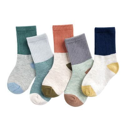 Calcetines de bebé de algodón con animales bordados y rayas coloridas - Image 8