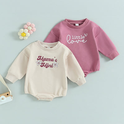 Blusa Infantil Estampado Floral con Letras y Mangas Largas