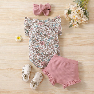 Blusa Infantil Floral con Mangas Volantes - Image 4