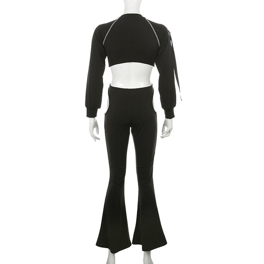 Jumpsuit Largo Bordado con Mangas Largas - Image 10