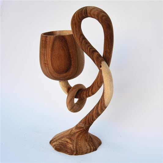 Copas Decorativas de Nogal - Adornos Artesanales para el Hogar