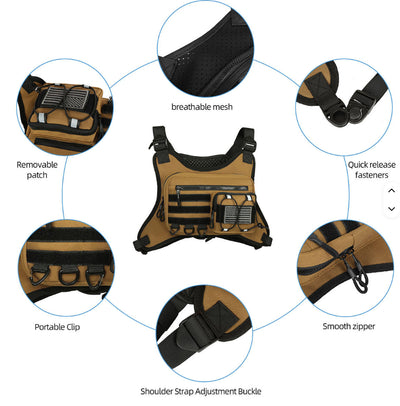 Chaleco Deportivo con Bolsa de Pecho para Hombre - Image 4