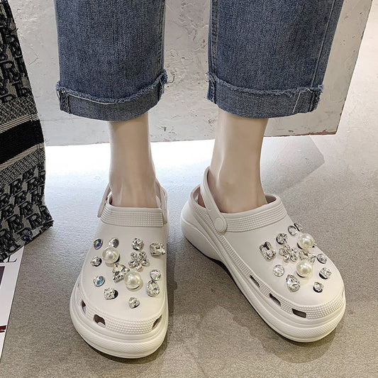Sandalias Tipo Zueco para Mujer Verano Suela Gruesa Aumentada