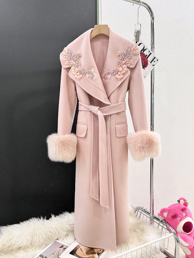 Abrigo Reversible de Lana y Cachemira para Invierno - Largo Elegante para Mujer - Image 4