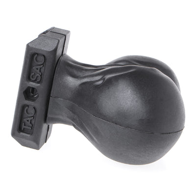 Black water bomb toy grip with a unique, anatomical shape and a rail mount for toy guns. - Image 2