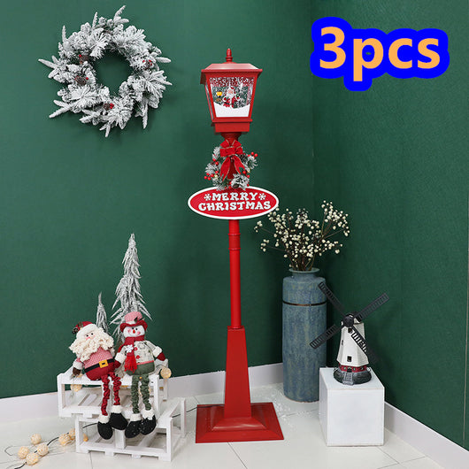 Decoración Navideña Iluminada: Papá Noel, Muñeco de Nieve y Árbol con Efecto Nieve - Image 8