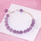 Pulsera de Cuentas Redondas Amatista Lavanda Natural