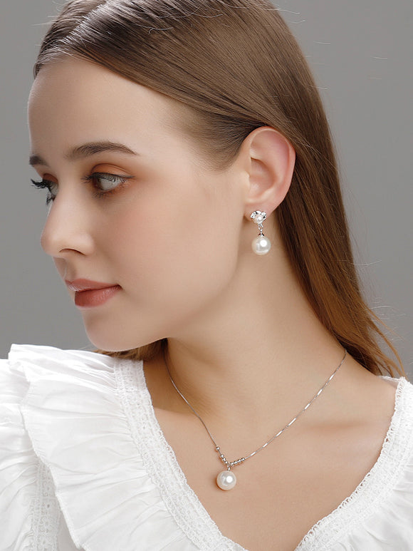 Aretes de Perla con Borla en Plata Esterlina para Mujer