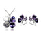 Conjunto de Collar y Aretes de Cristal Trébol de Cuatro Hojas
