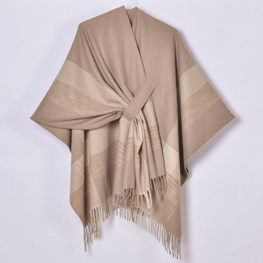 Cardigan Tejido Jacquard Cálido con Borlas para Mujer - Image 11