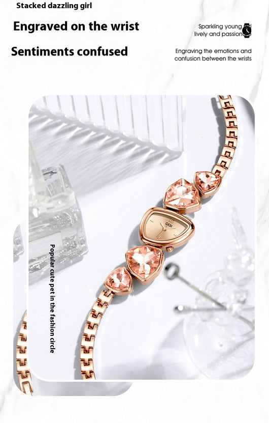 Reloj de Pulsera Mujer Lujo Cristal Diamante - Elegancia Light Luxury - Image 11