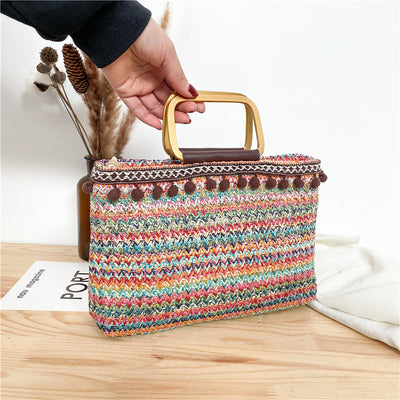 Bolsa de Hombro para Mujer con Estampado - Bolsa Casual de Tela para Compras