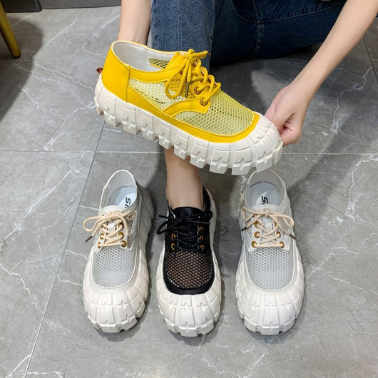 Zapatos Plataforma Mujer con Tacón Medio y Punta Redonda - Image 10