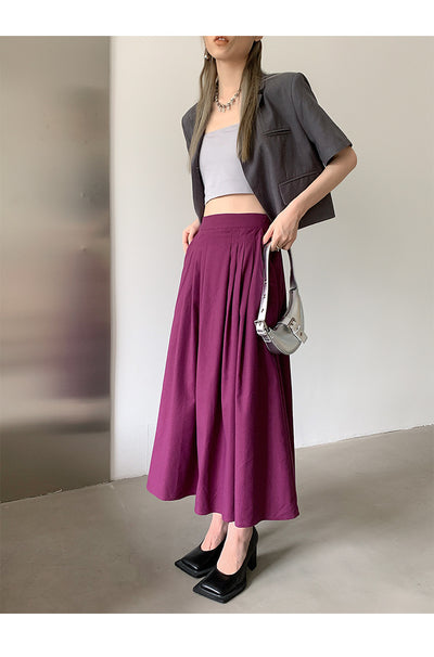 Falda A-línea Corta de Algodón y Lino - Corte Slim - Image 28