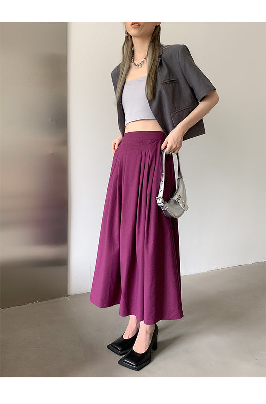 Falda A-línea Corta de Algodón y Lino - Corte Slim - Image 28
